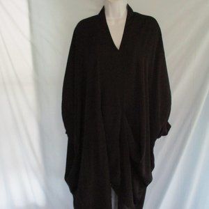 ACNE DOLPHIN BLACK Sheath Asymmetrical Dress 34 Ruffle